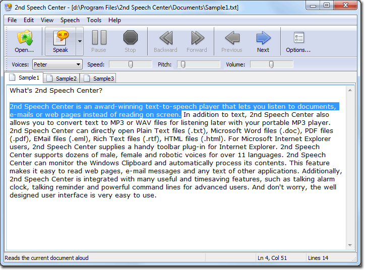 Click to view 2nd Speech Center 4.15.10.1202 screenshot