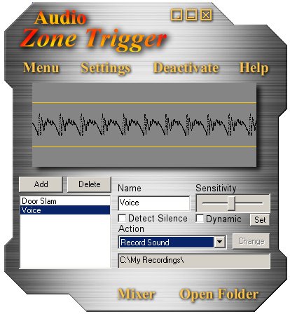 Click to view Audio Zone Trigger 1.6 screenshot