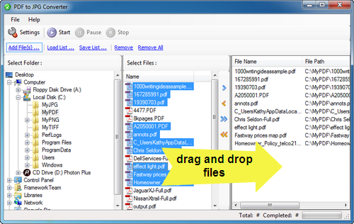 Click to view PDF to JPG Converter 1.3 screenshot