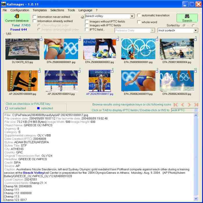 Click to view Kalimages Foto IPTC editor em Portugues 2.1.3 screenshot