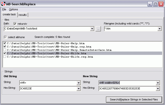 Click to view MB-Search&Replace 2.0 screenshot