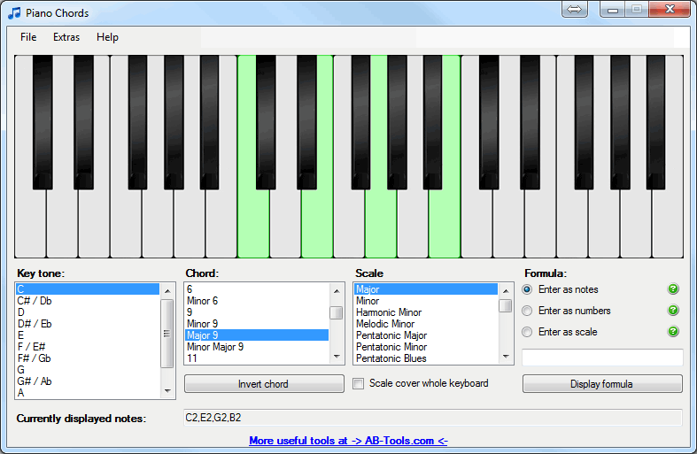 Click to view Piano Chords 1.6.0 screenshot