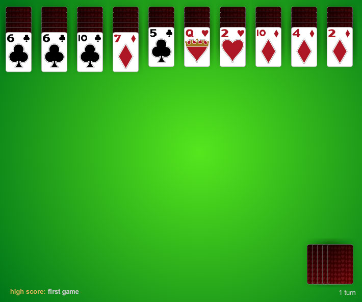 Click to view spider solitaire, 4 suit 1.0 screenshot