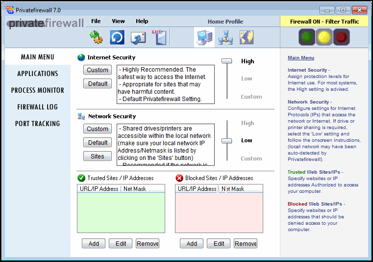 Click to view Privatefirewall 7.0.30.2 screenshot