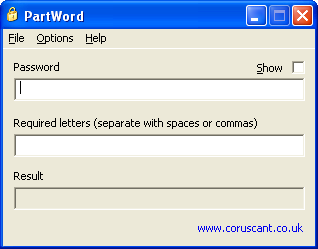 Click to view PartWord 1.0.1 screenshot