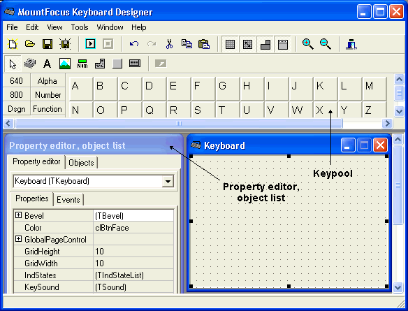 Click to view MountFocus Keyboard Designer 3.2 screenshot
