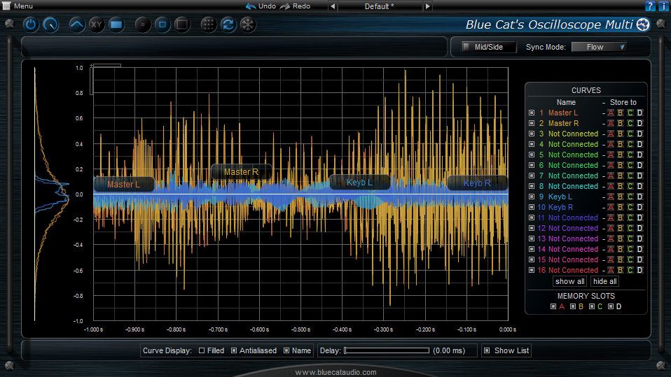 Click to view Blue Cat's Oscilloscope Multi 2.03 screenshot