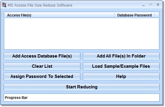 Click to view MS Access File Size Reduce Software 7.0 screenshot