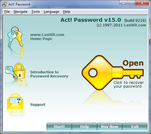 Click to view LastBit Act! Password Recovery 12.0.9123 screenshot