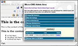 Click to view Micro CMS 3.5 screenshot