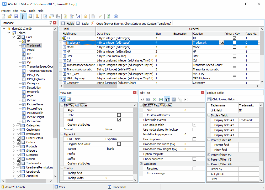 Click to view ASP.NET Maker 11.0.0 screenshot