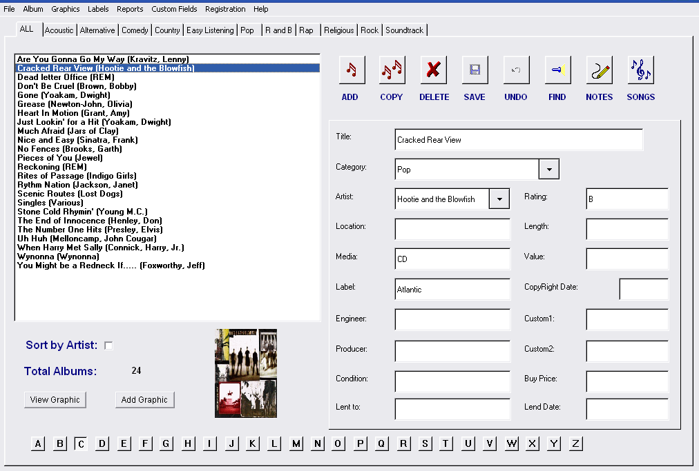 Click to view Album Tracker 5.1.1 screenshot