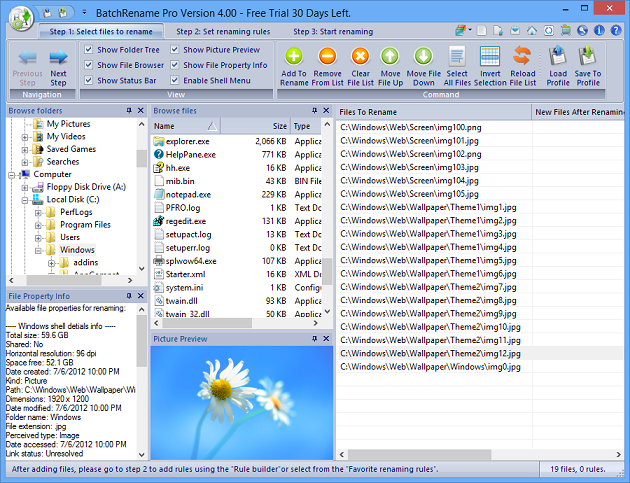 Click to view BatchRename Pro 4.51 screenshot