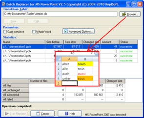 Click to view Batch Replacer for MS PowerPoint 2.5 screenshot