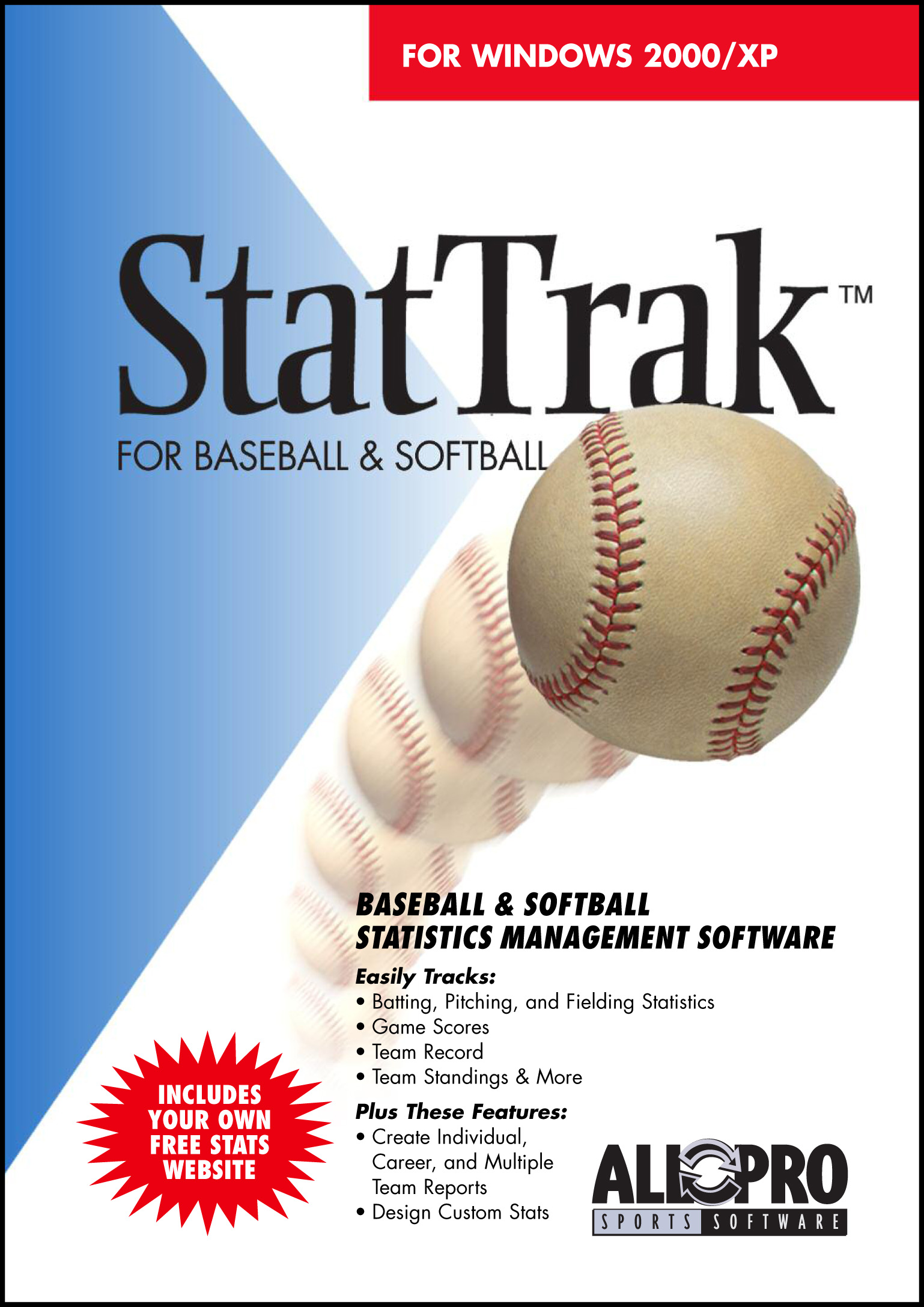 Click to view StatTrak for Baseball / Softball 10 screenshot