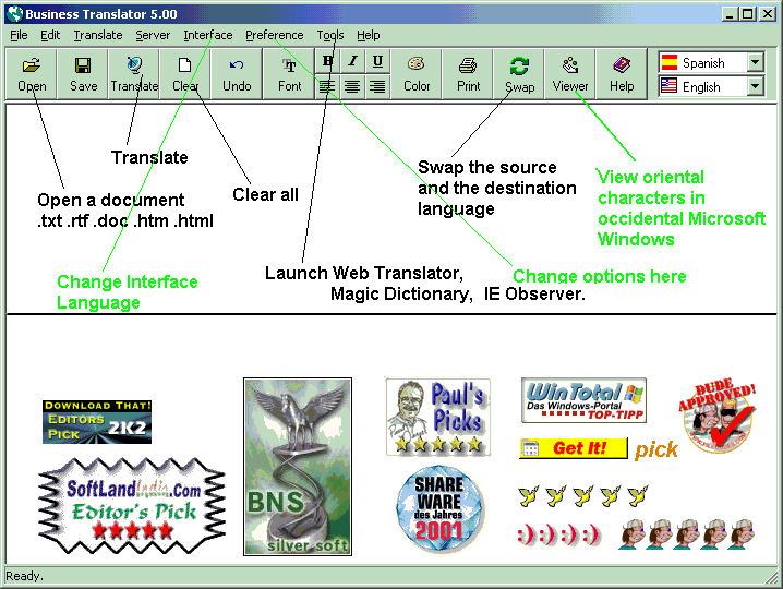 Click to view Business Translator 9.26 screenshot