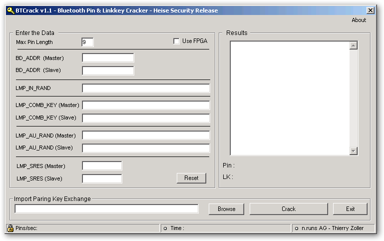 Click to view BTCrack 1.11 screenshot