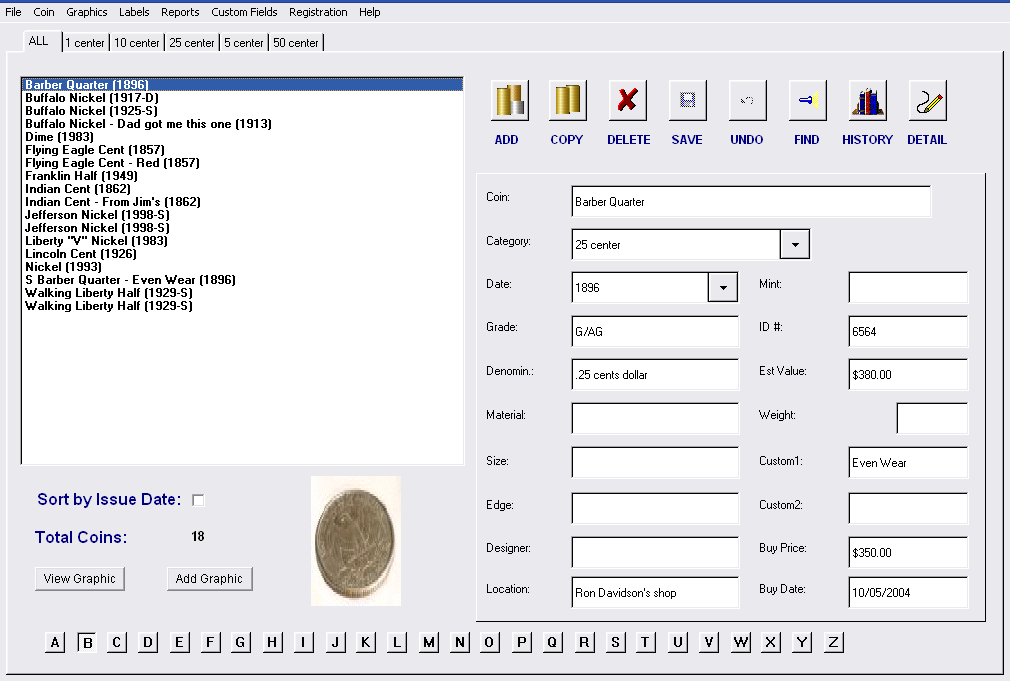 Click to view Coin Collector 5.1.1 screenshot