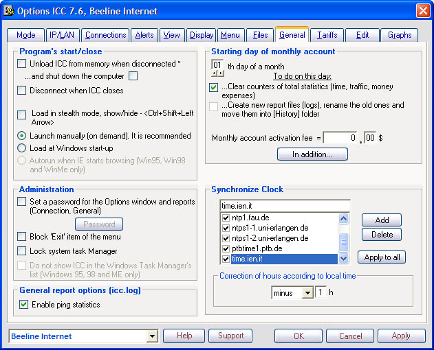 Click to view Internet Connection Counter 7.5 screenshot