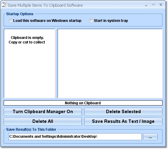Click to view Save Multiple Items To Clipboard Software 7.0 screenshot