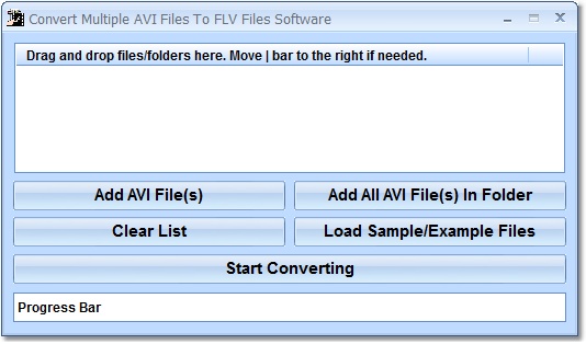 Click to view Convert Multiple AVI Files To FLV Files Software 7.0 screenshot