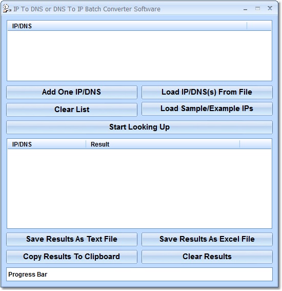 Click to view IP To DNS or DNS To IP Batch Converter Software 7.0 screenshot