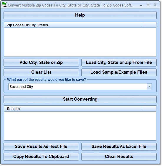 Click to view Convert Multiple Zip Codes To City, State or City, 7.0 screenshot