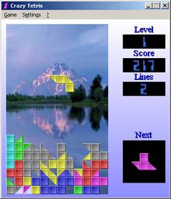 Click to view Crazy Tetris 2.21 screenshot