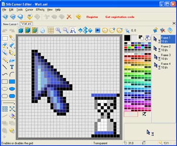 Click to view Sib Cursor Editor 3.13 screenshot