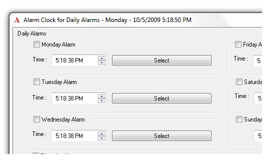Click to view Alarm Clock for Daily Alarms 1.0 screenshot
