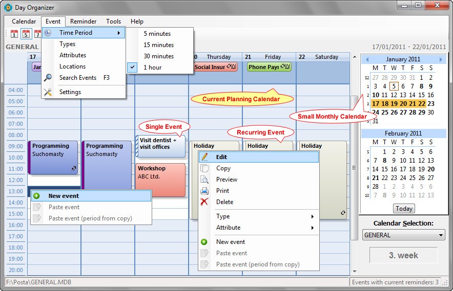 Click to view Day Organizer 2.2.1.5 screenshot