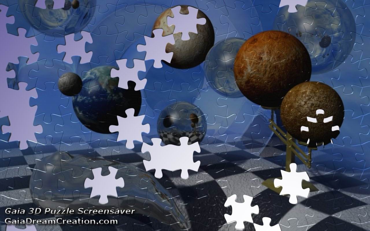 Click to view Gaia 3D Puzzle Screensaver 1.03 screenshot