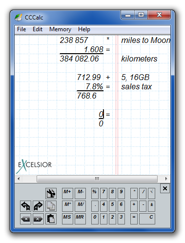 Click to view CCCalc 2.4 screenshot