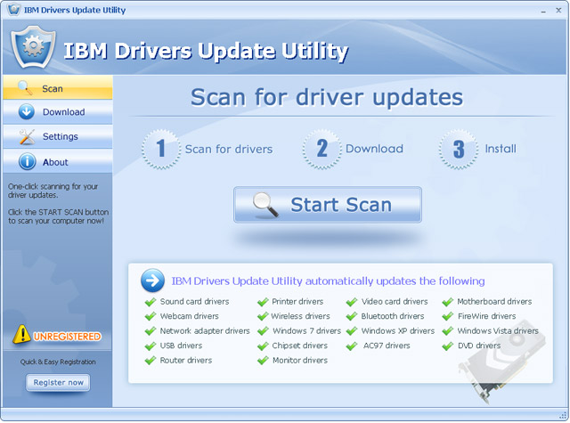 Click to view IBM Drivers Update Utility 6.5 screenshot