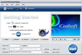 Click to view iCoolsoft DVD Audio Ripper 3.1.10 screenshot