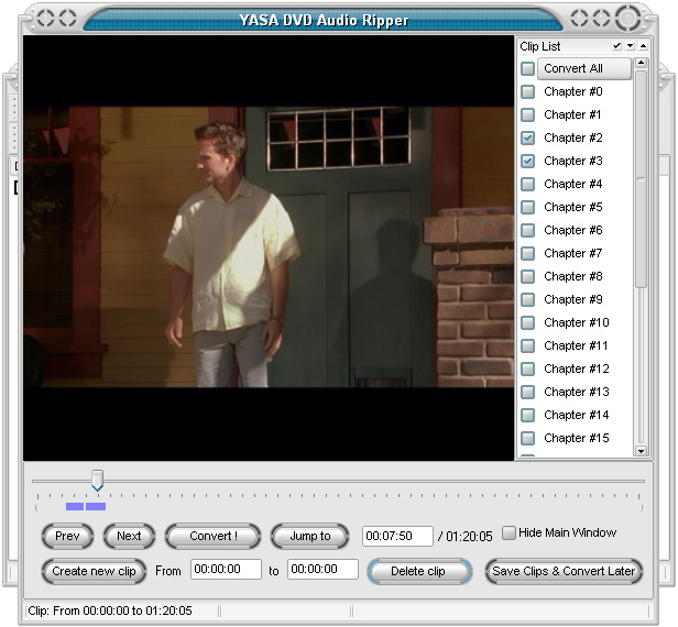Click to view YASA DVD Audio Ripper 2.9.75.2783 screenshot