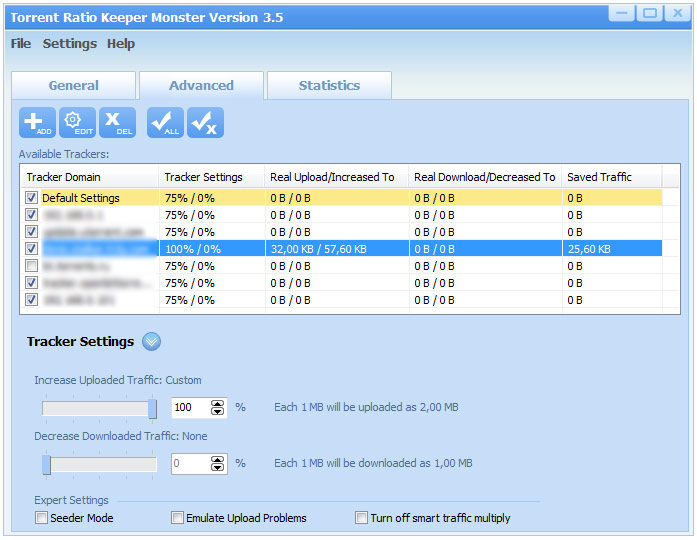 Click to view Torrent Ratio Keeper 4.6 screenshot