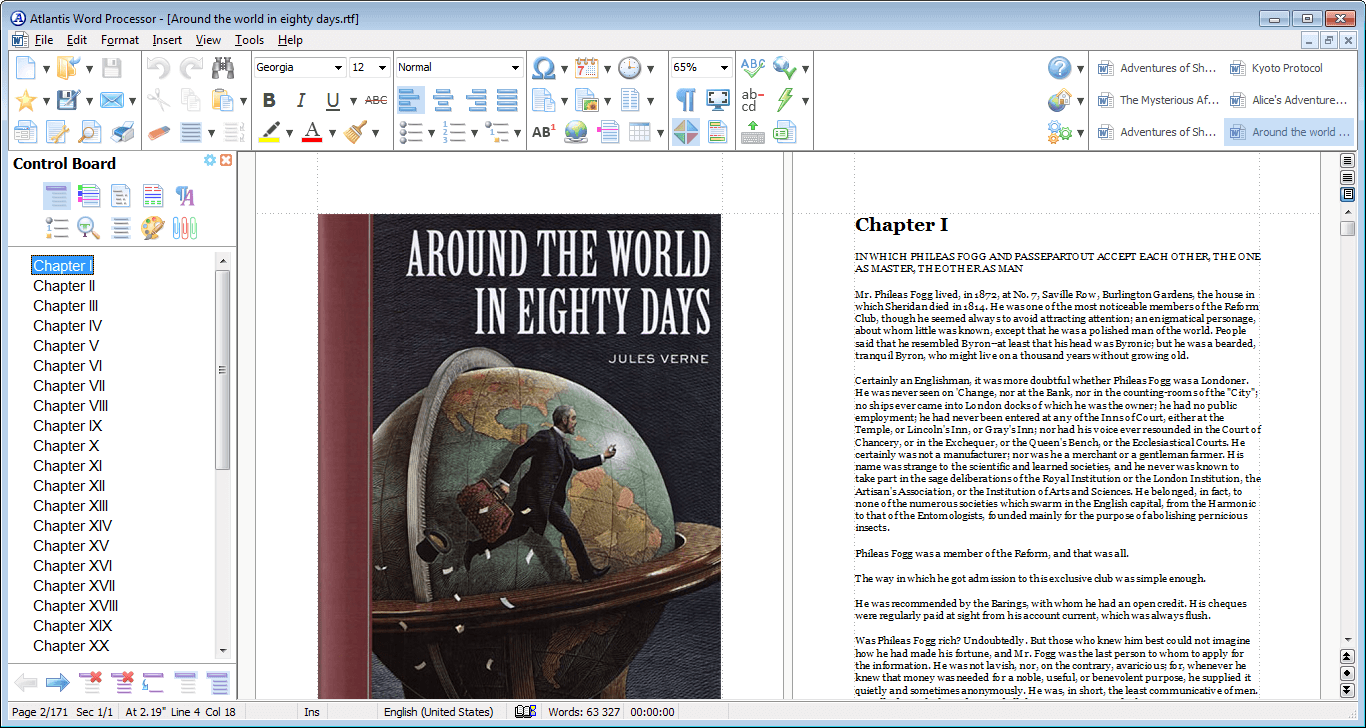 Click to view Atlantis Word Processor 1.6.6.1 screenshot