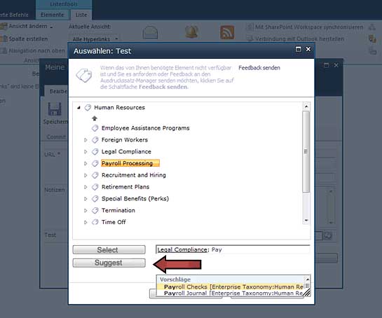 Click to view Tag Suggester for SharePoint 2010 1.1 screenshot