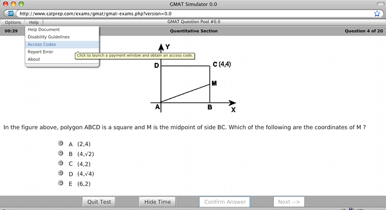 Click to view GMAT Exam Simulator 5.0.0 screenshot