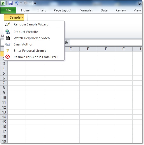 Click to view Excel Random Sample Software 7.0 screenshot