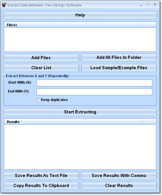 Click to view Extract Data Between Two Strings Software 7.0 screenshot