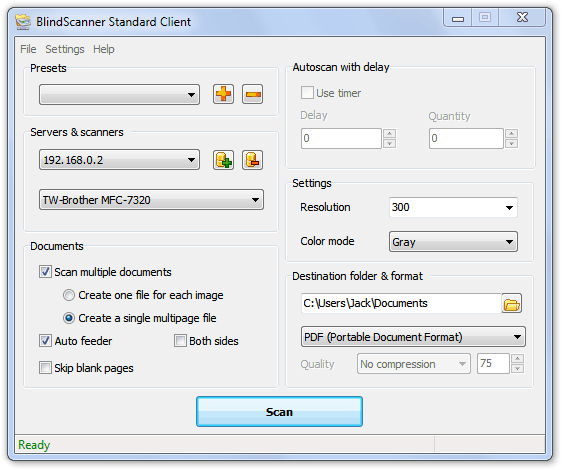 Click to view BlindScanner Standard 2.18 screenshot