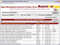 Click to view Misspelled Auction Tool 2.0 screenshot