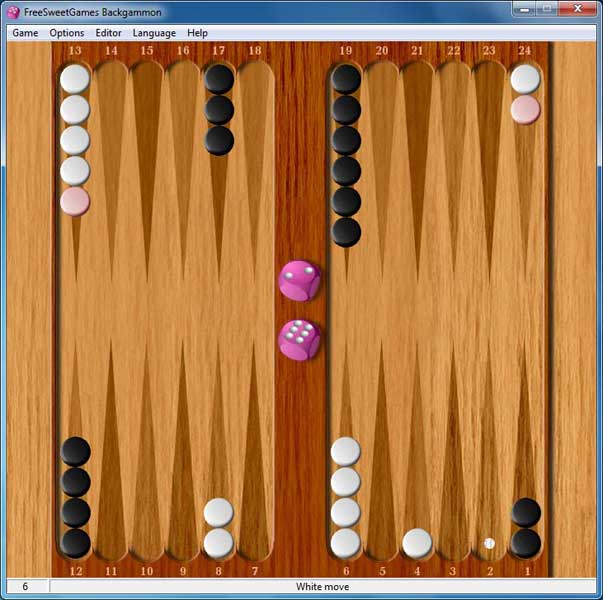 Click to view FreeSweetGames Backgammon 2.2.40 screenshot