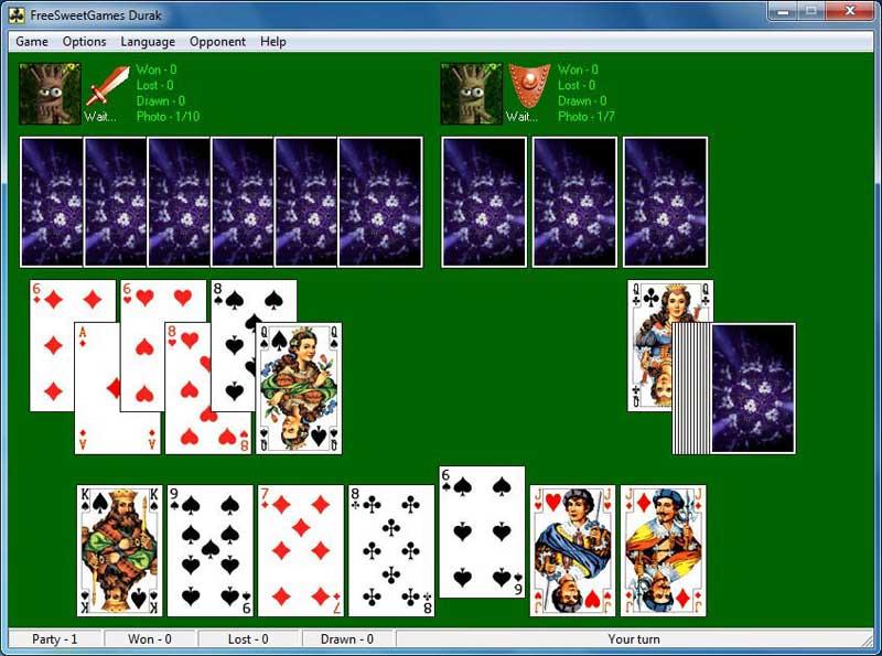 Click to view FreeSweetGames Durak 3.1.40 screenshot