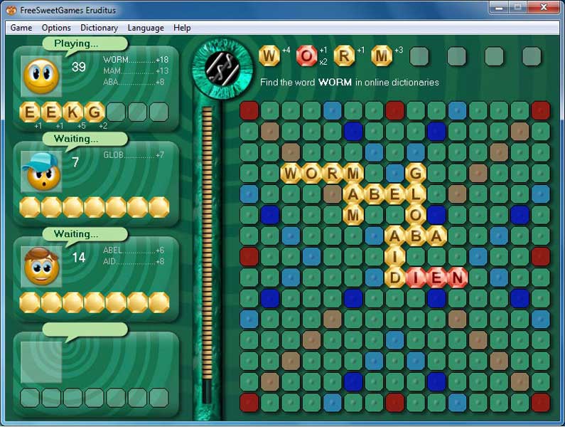 Click to view FreeSweetGames Eruditus 1.0.40 screenshot