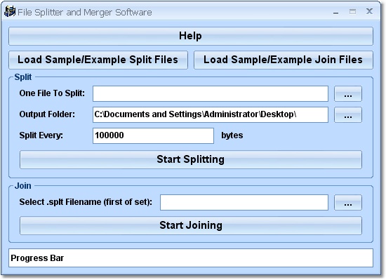 Click to view File Splitter and Merger Software 7.0 screenshot