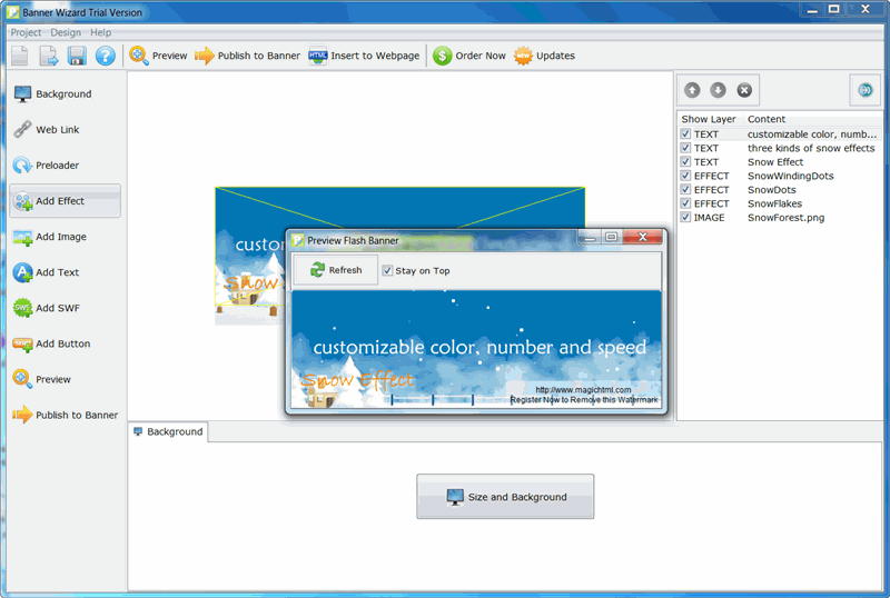 Click to view Flash Banner Wizard 4.8 screenshot