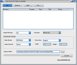 Click to view Free Flash Flv Video Converter 3.0 screenshot